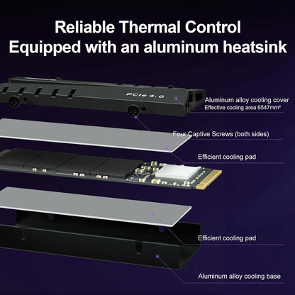 1TB PS5 SSD with Heatsink PCIe Gen4 NVMe M.2 Gaming SSD, 7400MB/s Read, 1GB DRAM Cache, 3D TLC | Internal Solid State Drive Compatible with PS5 & PC(EN855)