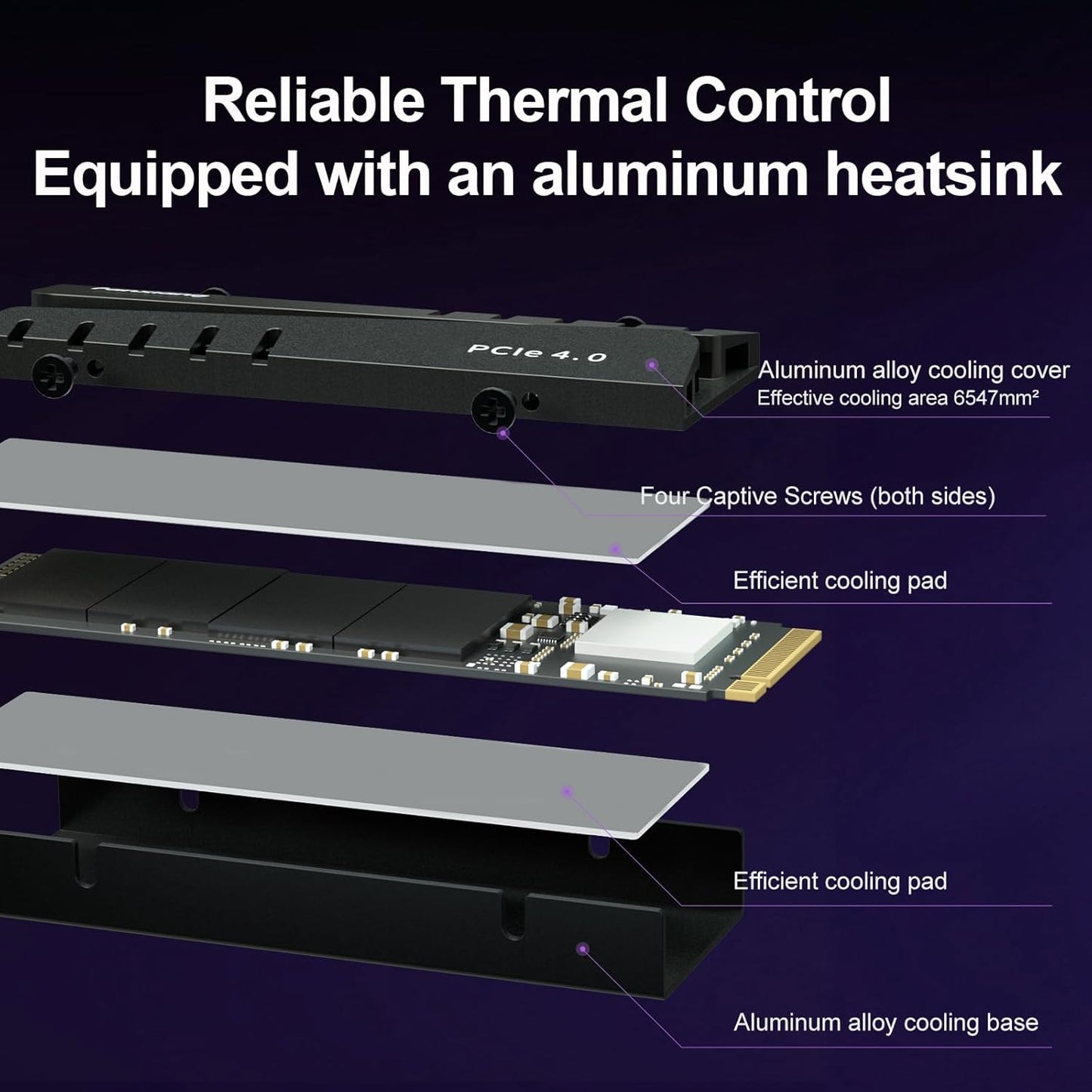 500GB PS5 SSD with Heatsink PCIe Gen4 NVMe M.2 Gaming SSD, 7400MB/s Read, 1GB DRAM Cache, 3D TLC | Internal Solid State Drive Compatible with PS5 & PC(EN855)