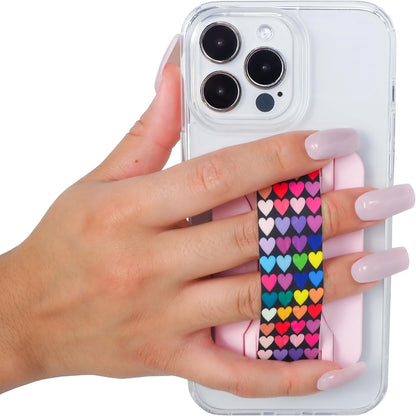 LoveHandle PRO MagSafe Compatible Magnetic Phone Grip w/Kickstand - Mount, Strap and Stand for Smartphone and Tablet - MagSafe Ring Included - Fits All Devices - Heartfelt