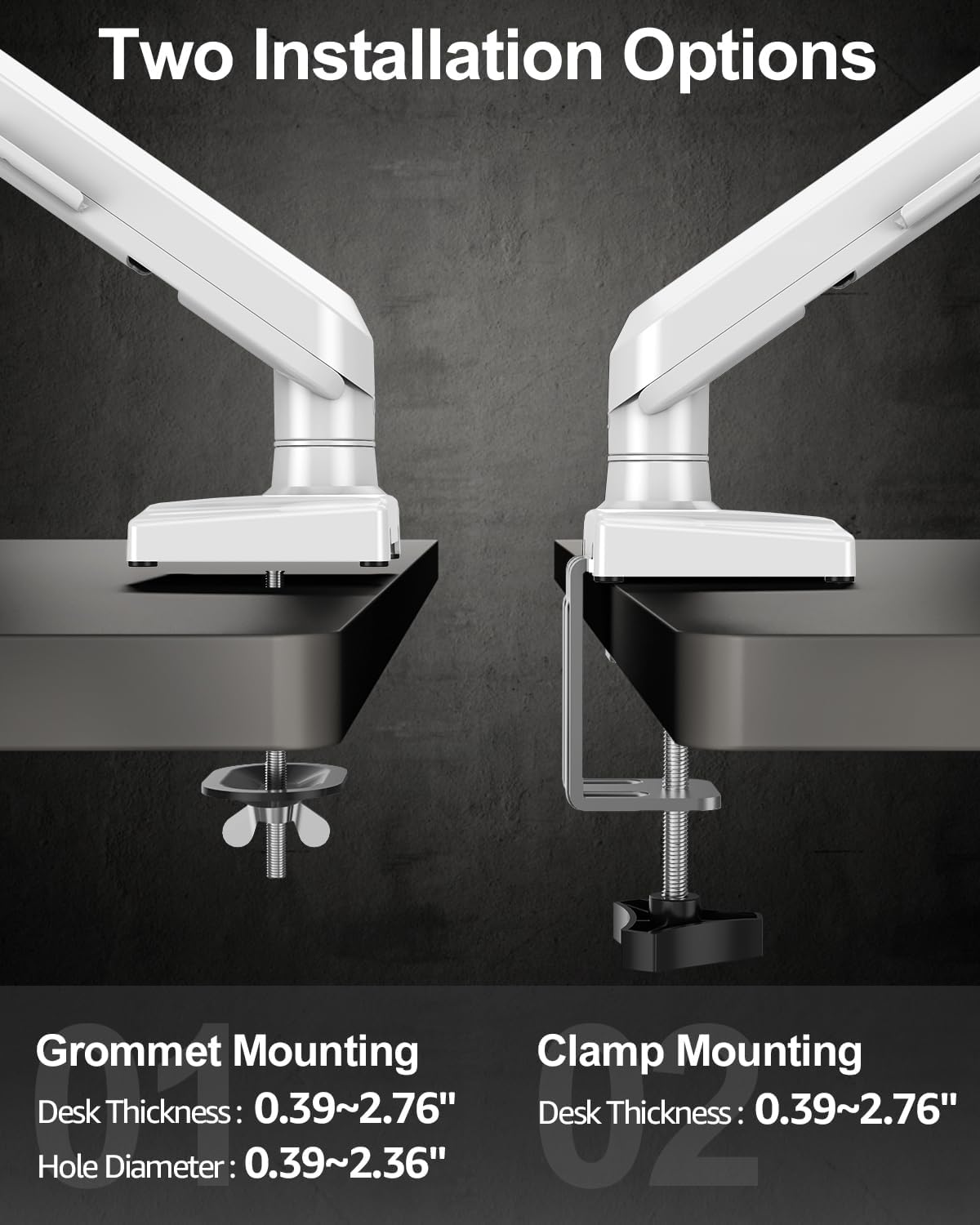 Single Monitor Arm Fits up to 32 Inch Computer Screens, Holds 4.4-22lbs, Full Motion Gas Spring Desk Mount, VESA 75x75, 100x100, Freelift Pro