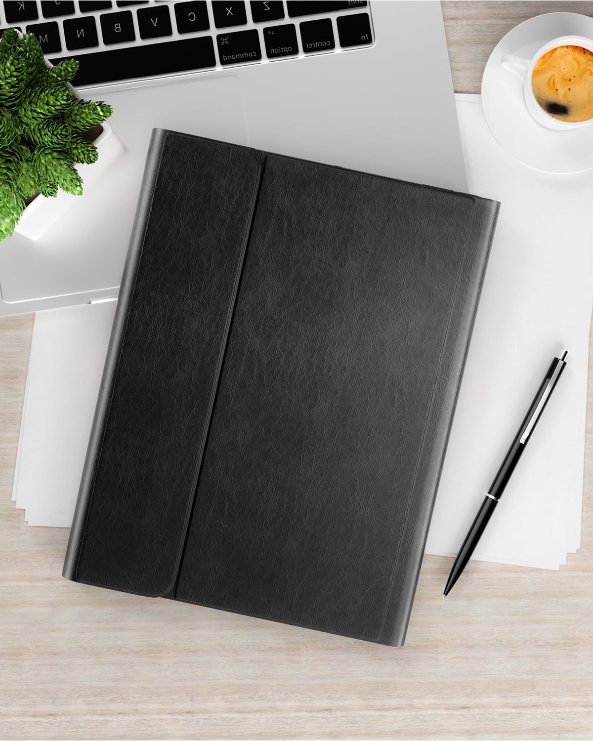 Leather Keyboard Case for iPad Air 5th 4th Generation 10.9 inch Pro 11 1st/2nd/3rd/4th, 7 Color Backlight BT Keyboard Folio with Pencil Holder 2022 2021 2020 2018 (Black