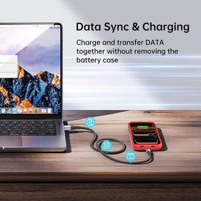 GIN FOXI Battery Case for iPhone 17 AIR, Charging Case Charger 8500mAh Ultra-Slim Lightweight Powerful Battery Pack 15W Fast Rechargeable Anti-Fall TPU Juice Box for iPhone 17 AIR (6.5") Red