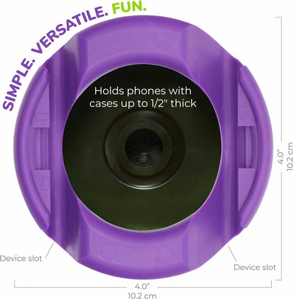 GoDonut – Phone Stand 360 Swivel – Cell Phone Holder + iPad Stand Desk Organizer - Compatible with Tablet, iPhone, Kindle & Most Smartphones – Red