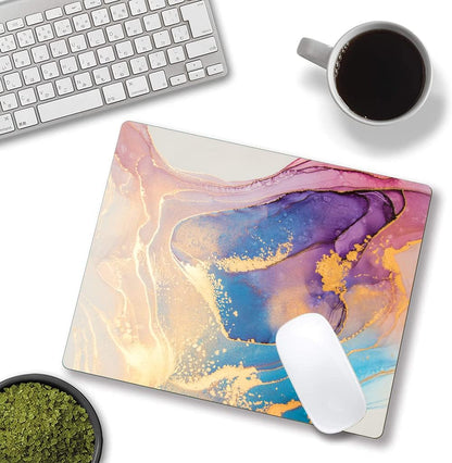 Mouse Pad, Abstract Marble Design Mouse Pad, Washable Square Cloth Mousepad for Office Laptop, Non-Slip Rubber Computer Mouse Pads for Wireless Mouse, Cute Mouse Pads for Desk