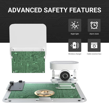 Wireless Charging Station, 7 in 1 Charging Station, Alarm Clock with Wireless Charger, Night Light, iPhone 12/13/14/15/16 Pro/Pro Max13 Mini/13 Pro Max/12 pro, AirPods