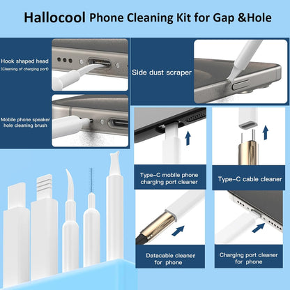 Cleaning Kit for Phone Headphone 32 in 1 Multi-Functional Electronics Cleaning Kits for Cell Phones, Computer, Monitor, Earbuds, Laptop, Camera, Lens Portable White Cleaning Kit Tool