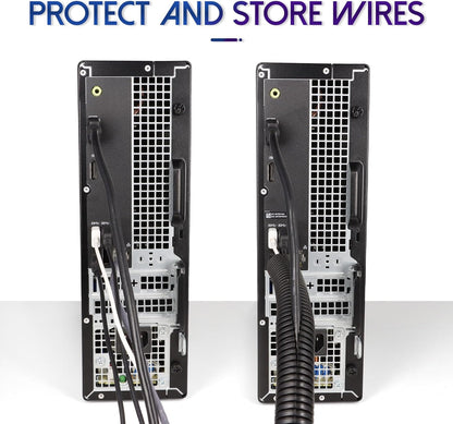 Split Wire Loom Tubing,10,25ft Cord Protectors from Pets No Chew, Flexible Wire Covers Cord Protectors, Protective Split Cable Sleeve for Automotive Home Industrial Wires(Black, 0.51inch-25ft)