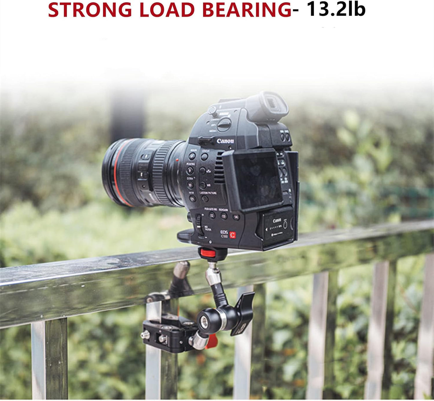 IFOOTAGE Magic Arm Clamp Adjustable Friction Power Articulating Magic Arm with 1/4" Thread Screw and Cold Shoe Mount for DSLR Camera Rig/Monitor/LED Lights (5.5Inc)