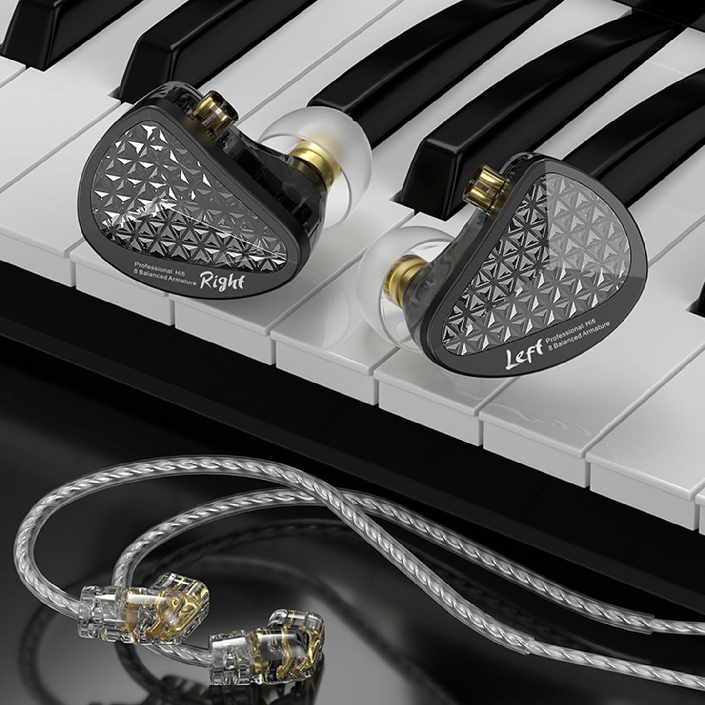 CCA KZ AS16 PRO in Ear Monitor Headphones 16BA Balanced Armature Drivers HiFi IEM Earphones High Clarity Gaming Earbuds for Musicians Singers Audiophile Dj Drummers