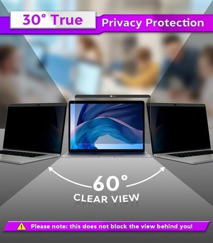 PYS Privacy Screen for MacBook Pro 13.3 Inch Laptop (2016-2022 M1/M2) – Magnetic Anti-Spy Security Filter with Webcam Cover Slider, Easy On/Off & Touch Bar Compatibility for MacBook Pro 13 inch Laptops