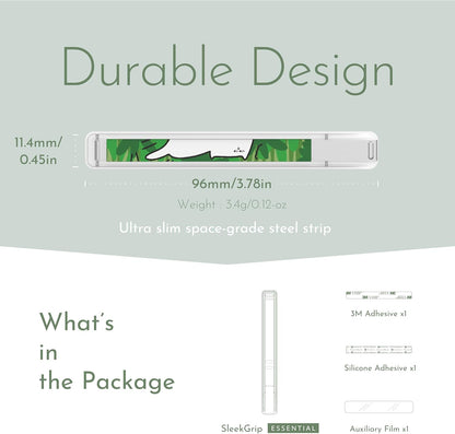 Phone Grip, Ultra Thin Cell Phone Grips Finger Holder Kickstand for Back of Phone, Loopy Case Swappable for Smartphones Wireless Chargers Car Mounts - SleekGrip Essential