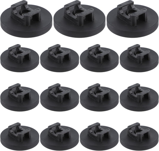 15 Pcs Magnetic Cable Clips Zip Tie Mount Base Black Magnetic Wire Holder Multipurpose Cable Ties Mount Wire Clips Management Base Electrical Cable Ties Supplies for Cable Wire