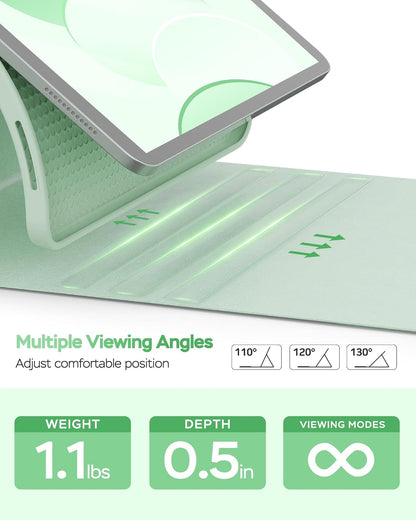 Folio Keyboard Case for iPad 10th Gen 10.9 inch (2022) and iPad 11th (A16, 2025), Magnetic Wireless Detachable Keyboard, 7-Color Backlight, Thin & Light, Pencil Holder (Green)