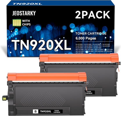 TN920XL TN920 Toner Compatible for Brother TN-920 XL TN920XL Toner with chip Replacement for HL-L6210DW HL-L6210DWT HL-L5210DN HL-L5210DW HL-L5210DWT HL-L6310DW MFC-L6810DW(2 Black)