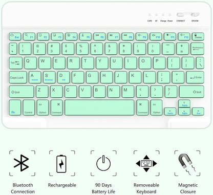 TaIYanG for iPad Air 11 inch M3 & M2 Case with Keyboard 10.9 inch for iPad Air 5 2022/iPad Air 4th Gen Keyboard Case with Pencil Holder, Wireless Keyboard for Air 11" M3/M2 (2025/2024)/iPad Air 5/4