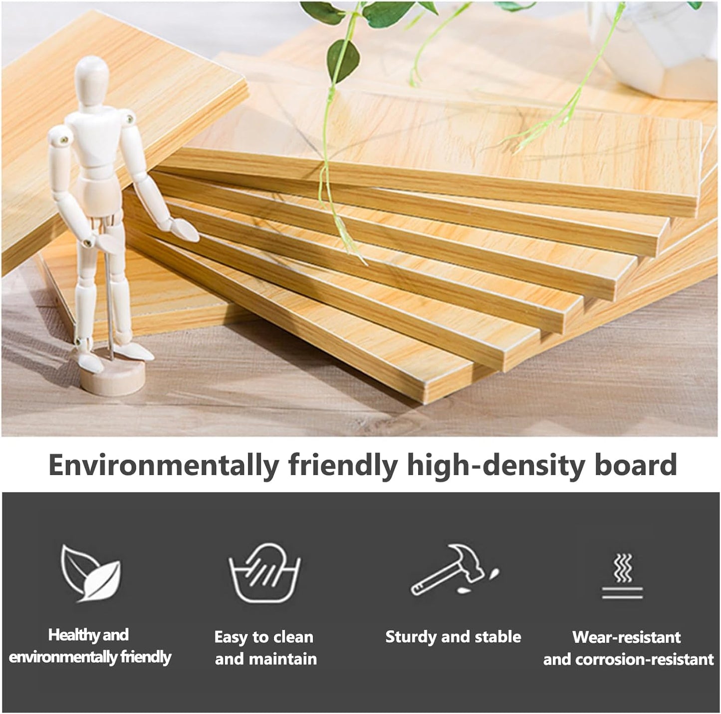 A Pair of Speaker Stands, Bookshelf Speaker Stand Steel Frame Support for Speakers up to 40 kg, Vibration-Absorbing MDF Design, Universal Speaker Stand Improves Sound Quality (20cm/7.8in)