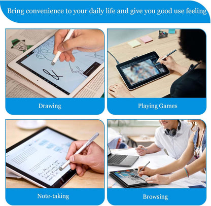 Lusofie 24Pcs Replaceable Mesh Fiber Tips 2 Sizes Stylus Tips, Stylus Replacement Tips for Stylus Pen,(5mm / 0.2 Inch, 6mm / 0.24 Inch)