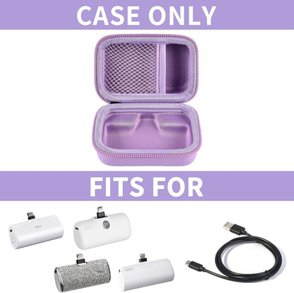 Portable Charger Power Bank Case for Swyop/for Feob/for Charmast/for JEJILL/for LanLuk/for VEGER/for iWALK/for Taegila/for Kuulaa and More Small Charging Battery Pack - Bag Only (Purple)