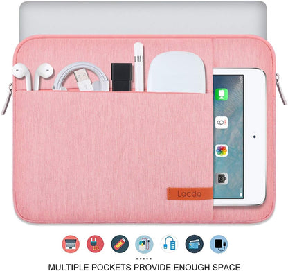 Lacdo Laptop Sleeve Case for 15 inch New MacBook Air M4 A3241 2025, M3 A3114, M2 A2941 2024-2023, 15 inch MacBook Pro A1990 A1707, Dell XPS 15 Plus Computer Case Bag with Accessory Pocket, Peach