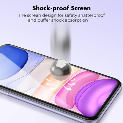 UNBREAKcable Shatterproof Tempered Glass Screen Protector for iPhone 11/iPhone XR [2-Pack] [Easy Installation Frame] [9H Hardness] [99.99% HD Clear][Bubble Free] for Apple 6.1''
