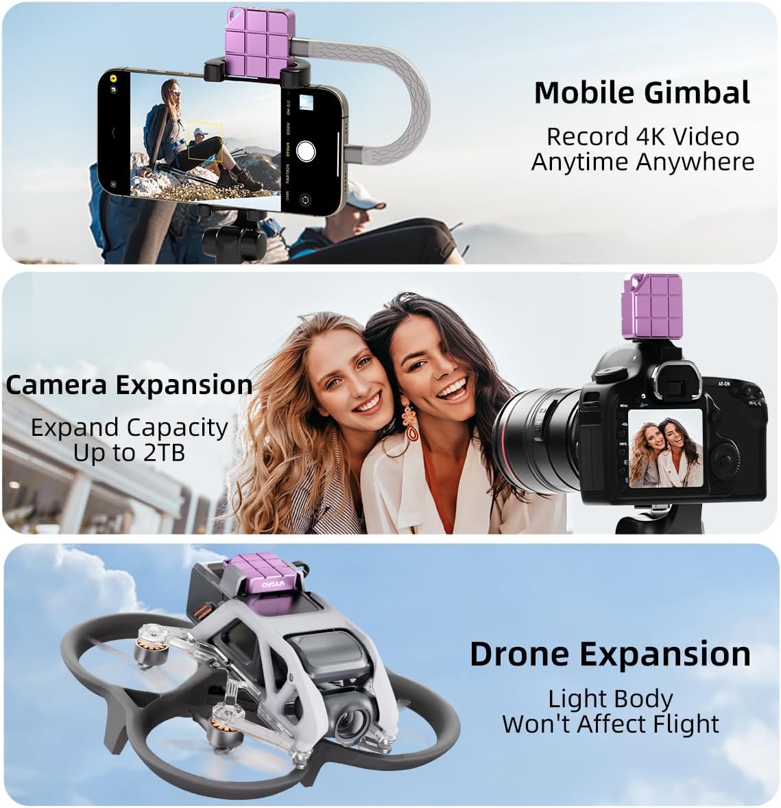 MAIWO 512GB Portable SSD External Solid State Drive, USB 3.2 GEN 2 Type-C Up to 1050MB/s, Mini PSSD for iPhone 15 Pro Max MacBook Pro PS5, Aluminum (Pinkish Purple)