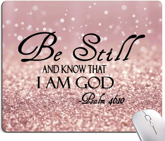 Mouse Pad, Premium-Textured Mouse Mat, Non-Slip Rubber Base Mousepad for Laptop, Computer & PC,9.5×7.9 in,Bible Be Still