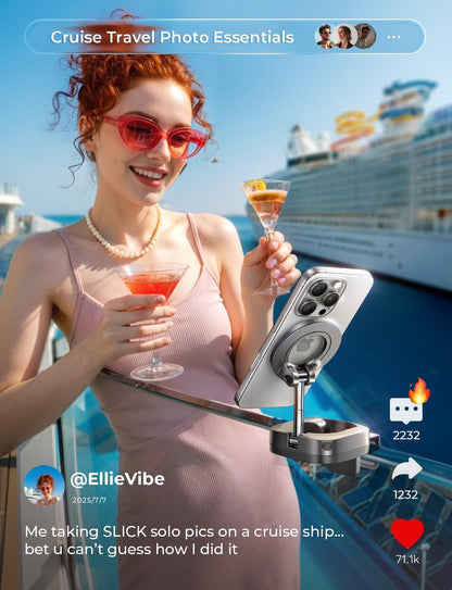 LISEN Airplane for iPhone Holder Stand for Desk Travel Europe Vacation Essentials Long Flight Mini Travels Essentials Kids Women for MagSafe Travel Accessories Cruise Essentials Phone Camera Mounts