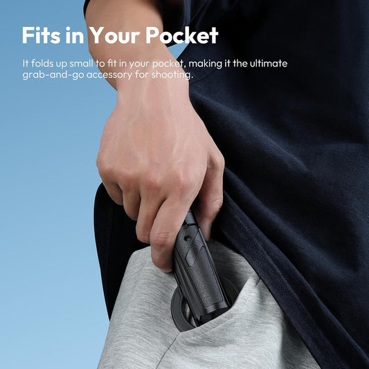 ULANZI JJ03 Magnetic Tripod for Phone with Remote Control, 3-in-1 Selfie Stick Handle Grip 360° Rotation Extendable Stand for iPhone Android Phones