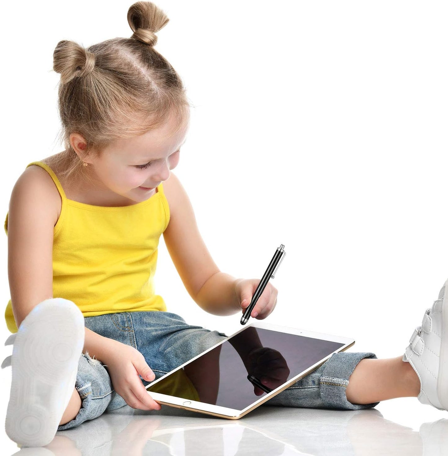 Outus 36 Pcs Stylus Pen for Universal Capacitive Touch Screens Devices, Stylus Pen Compatible with Tablet for Classroom Travel Olders Friendly(Black, Silver)