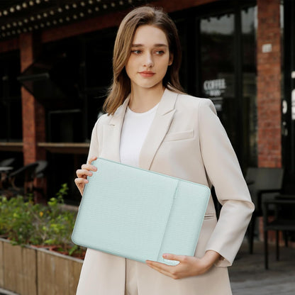MOSISO Laptop Case 13 inch, 13 inch Laptop Sleeve Compatible with MacBook Air M4 M3 M2 M1 2025-2018 / Pro M2 M1 2025-2016, Polyester Vertical Computer Sleeve Bag with Pocket, Mint Green