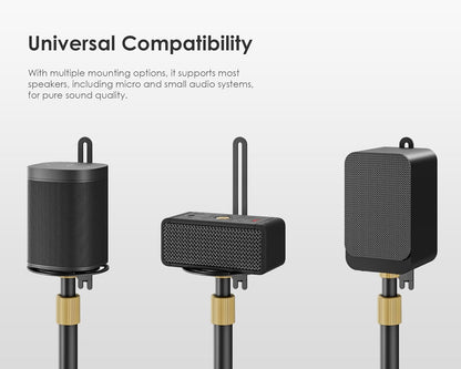 FITUEYES Design Universal Speaker Stand, Adjustable Height Speaker Stands Pair for Satellite & Small Bookshelf Speaker up to 11LBS, Extend 27.5” to 39.3” for Multi-Audio, Master Series