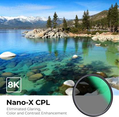 55mm Circular Polarizers Filter, K&F CONCEPT 55MM Circular Polarizer Filter HD 28 Layer Super Slim Multi-Coated CPL Lens Filter (Nano-X Series)