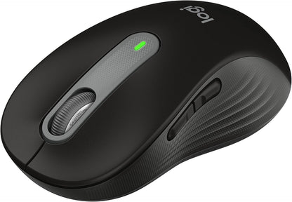 Logitech Wireless Mouse Signature M650 L Full Size - Large Hands, 2-Year Battery, Silent Clicks, Customizable Buttons, Bluetooth, PC/Mac/Chromebook - Black, Right-Handed, Large