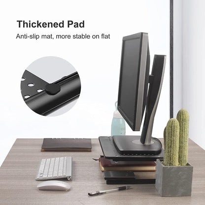 suptek Monitor Stand Riser for Computer,Laptop,Printer, Notebook and All Flat Screen Display with Vented Metal Platform and 4 Inches Height Underneath Storage (MST004)