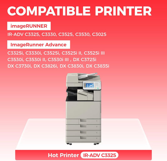 GPR-53 GPR53 Toner Cartridge High Yield Replacement for Canon GPR53 Toner ImageRunner Advance C3325i C3330i C3525i C3530i C3025i C3725i C3730i C3826i C3830i C3835i Printer (Black Cyan Magenta Yellow)