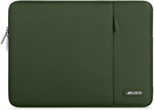 MOSISO Laptop Case 15 inch, 15 inch Laptop Sleeve Compatible with MacBook Air 15 M4 A3241 M3 A3114 M2 A2941 2025 2024 2023,Dell XPS 15,Polyester Vertical Computer Sleeve Bag with Pocket, Army Green