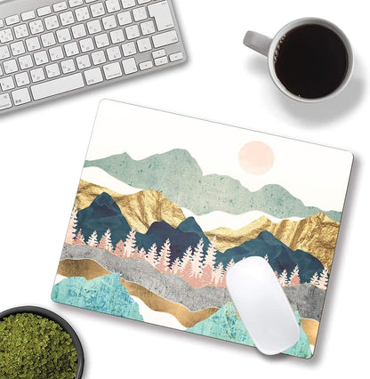Mouse Pad, Abstract Mountain Mouse Pad, Washable Square Cloth Mousepad for Gaming Office Laptop, Non-Slip Rubber Cute Computer Mouse Pads for Wireless Mouse, Personalized Mouse Pads for Desk