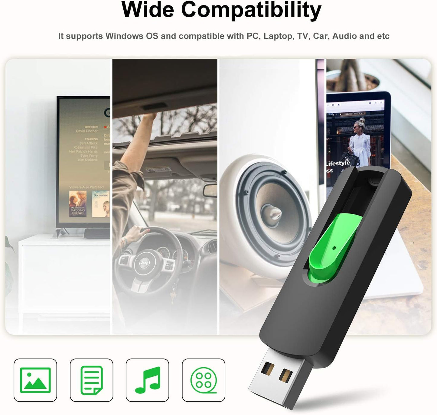 Aiibe 64 GB Flash Drive USB Flash Drive 64GB Thumb Drive USB 2.0 Memory Stick Zip Drive Backup Jump Drive Single 64GB 64G USB Drive for PC Laptop