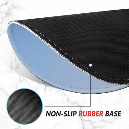 ITNRSIIET Mouse Pad Non-Slip Rubber Base Smooth Surface Stitched Edges Waterproof Durable Compatible with All Mice for Office & Gaming, Desk Accessory, Diameter 8.7 inch, Azure Gradient