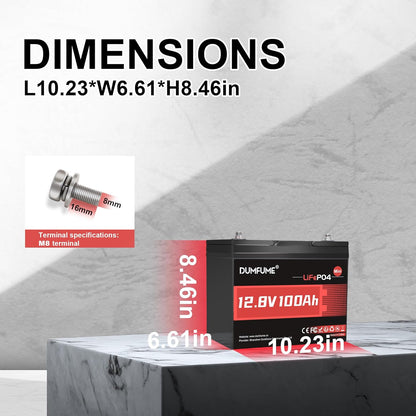 2 pack 12V 100Ah Mini LiFePO4 Lithium Battery,100A BMS 1280Wh BCI Group 24 Lithium Iron Phosphate Battery 6000+ Cycles Perfect for RV, Solar, Marine and Home Energy Storage