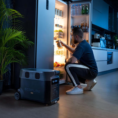 EF ECOFLOW Portable Power Station 3600Wh DELTA Pro, 2.7H to Full Charge, 5 AC Outlets, 3600W, 120V Lifepo4 Power Station with Expandable Capacity, Solar Generator for Home Use, Blackout, RV