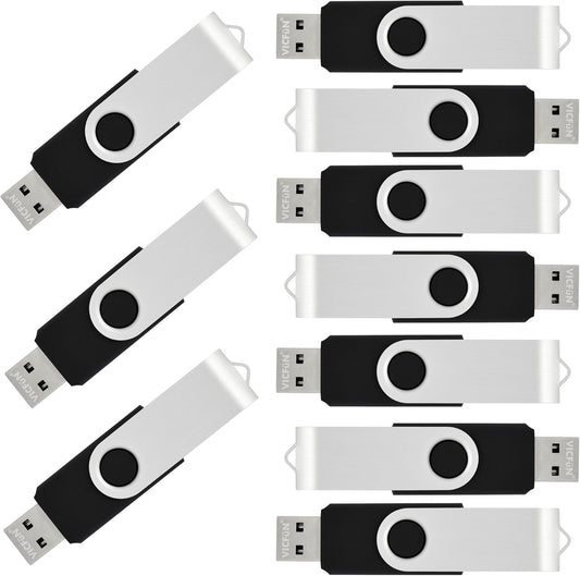 10 Pack 32GB USB Flash Drives Bulk 32GB Flash Drive 10 Pack USB Thumb Drive USB2.0-Black