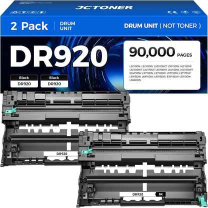 DR920 Drum Unit (Not Toner) 2-Pack Compatible for Brother DR-920 Imaging Drum TN920 TN920XXL TN920XL HL-L6210DW HL-L6210DWT HL-L5210DN HL-L5210DW HL-L5210DWT HL-L6310DW MFC-L5710DW DCP-L5510DN Printer