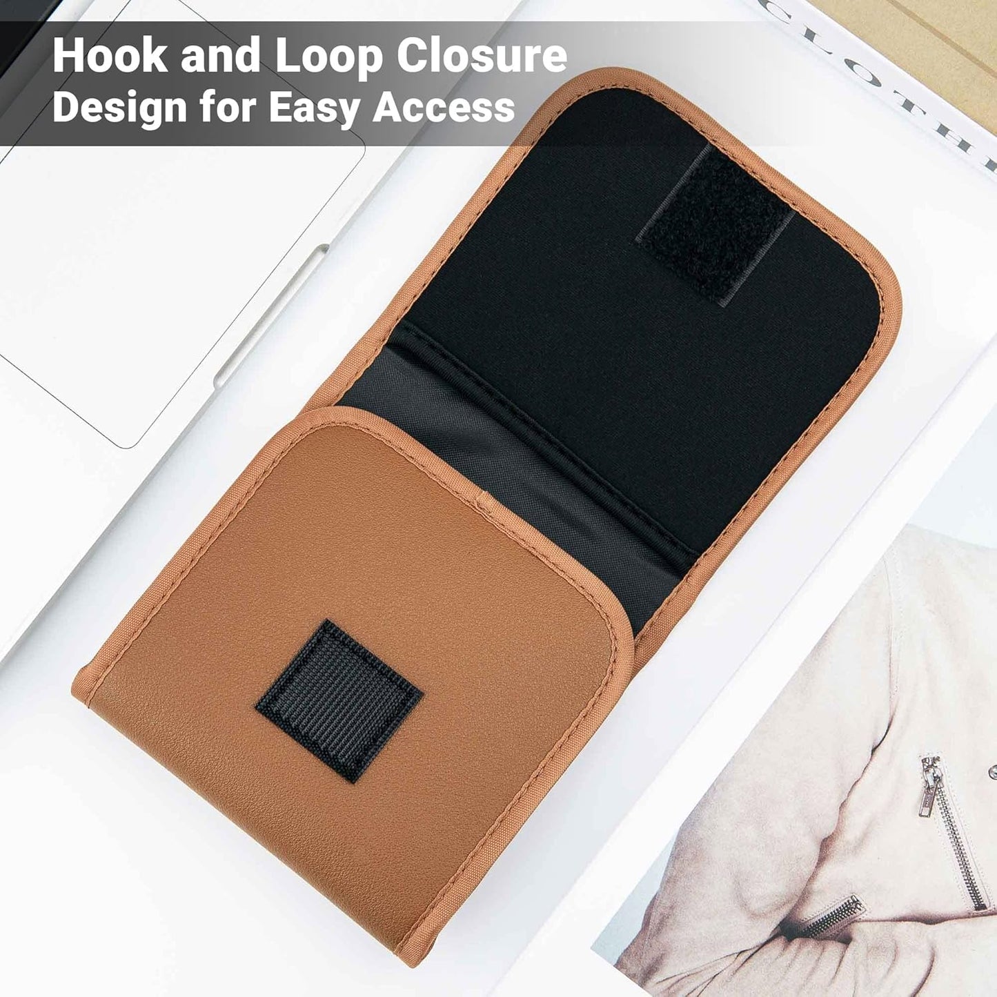 PROfezzion 3-Pocket Foldout Filter Pouch for 82mm Camera Lens Round Filter, Shock Resistant & Anti Scratch Photography Filter Case, Filter Carry Case with Microfiber Cleaning Cloth