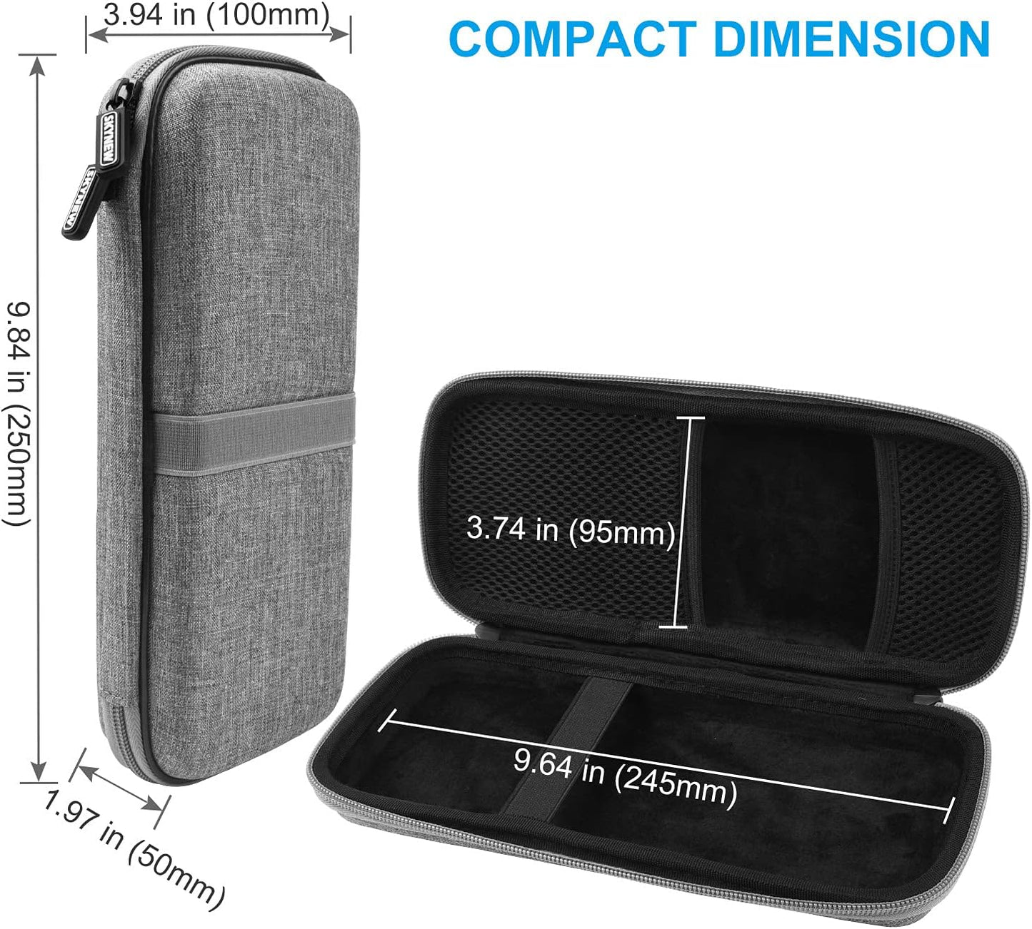 Powerbank Hard Travel Case Compatible RAV Power 26800/20100/20000mAh, Anker Power Core 26800mAh/ PowerCore +26800mAh, ROMOSS 30000mAh, Miady Charger, Ekrist, Lab599 Tx500 Radio(Light Grey)