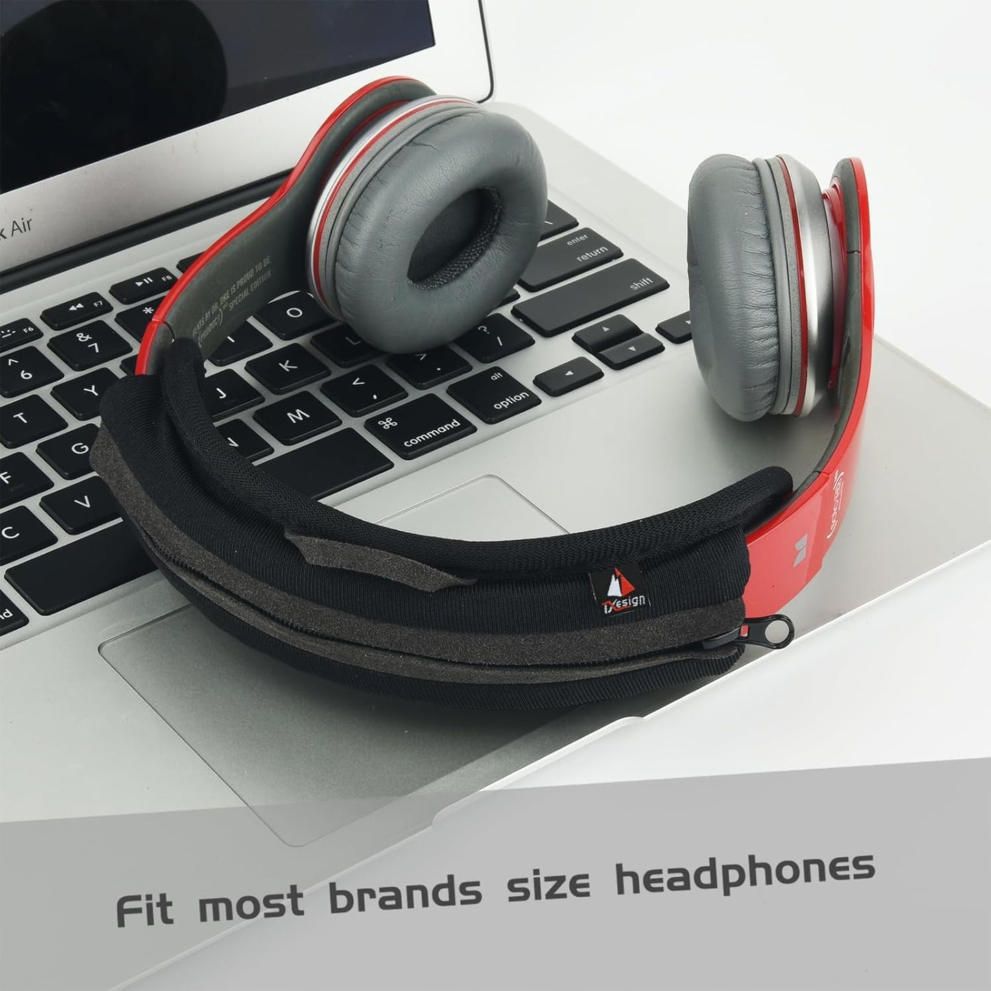 TXEsign Universal Replacement Headband Cushion Pad Cover Protector Compatible with ATH M50X, QC 35i/35ii, QC25, Solo 2/Solo 3, Studio 2/3 Headphones (Black)