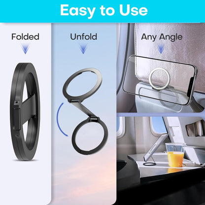 Mini Airplane Magnetic Phone Holder, MagSafe Compatible Magnetic Travel Phone Mount, Must-Have Flight Accessories, Travel Essentials