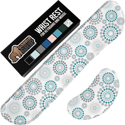 GORILLA GRIP Silky Gel Memory Foam Wrist Rest for Computer Keyboard, Mouse, Ergonomic Design for Typing Pain Relief, Desk Pads Support Hand and Arm, Mousepad Rests, Stain Resistant, 2 Piece Pad Spiral