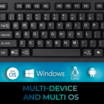 Adesso EasyTouch 445 Multi-Channel Wired Touchpad Keyboard, Black (AKB-445UB)