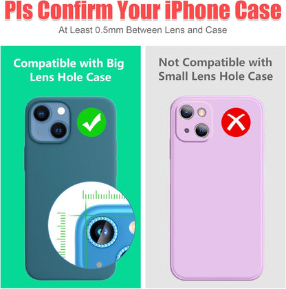 AGVEE 3+3 6 Pack for iPhone 15/15 Plus Camera Lens Protector, Bling Diamond & Bling Glitter Metal Ring 9H Tempered HD Glass Camera Protector Cover Film, Bling-Blue